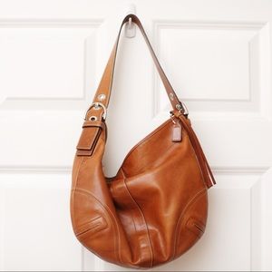 Cognac Coach hobo bag